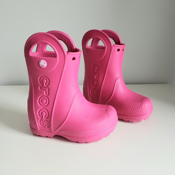CROCS Other - CROCS Toddler Girl Rain Boots Pink Size 6